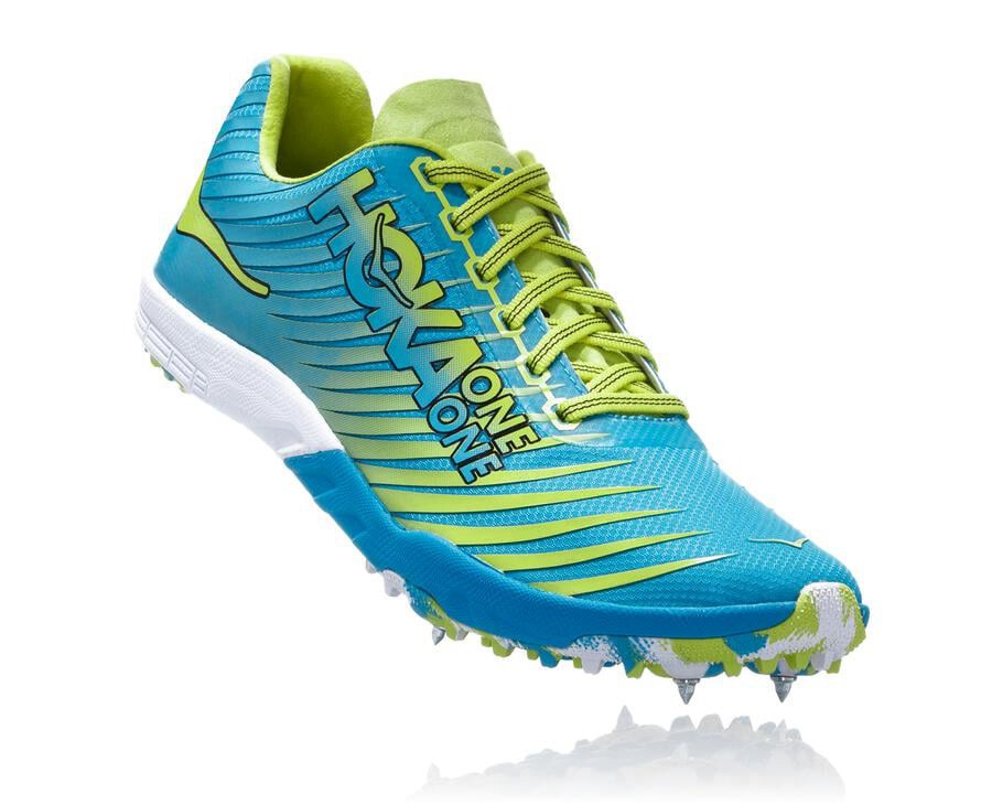 Spikes Mens - Hoka One One EVO XC - Blue/Green - VFOBTYR-07